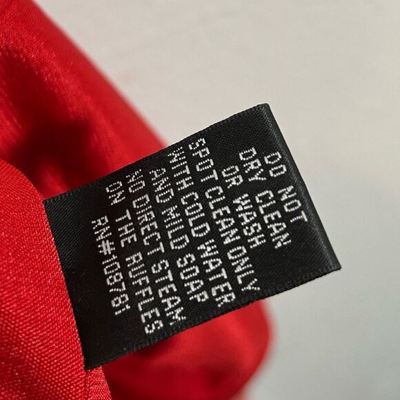 AIDAN MATTOX LADIES DRESS 4 RED SILK FLAPPER FRINGE MINI COCKTAIL DATE LOVE - Picture 4 of 13